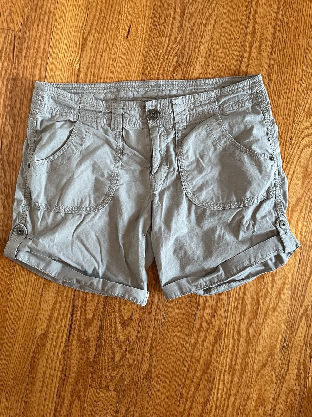 Women's Casual Light Gray Utility Shorts